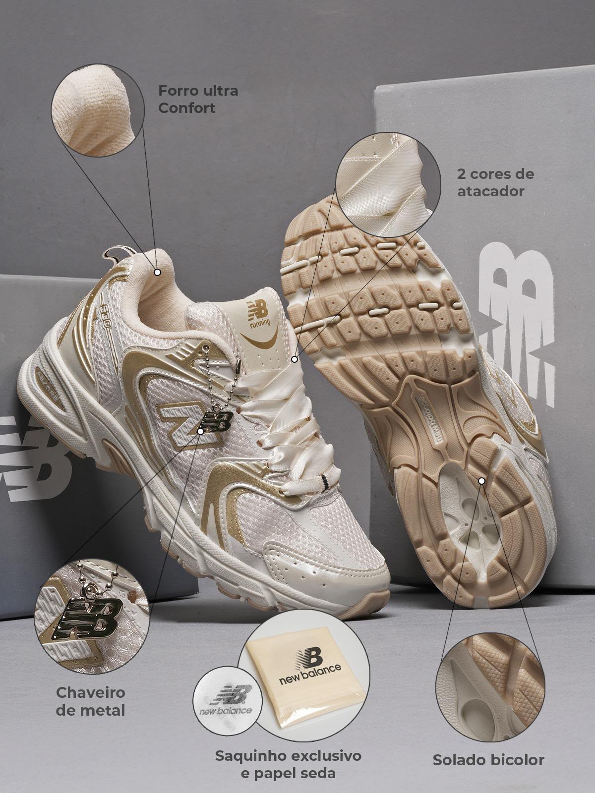 New Balance dorada
